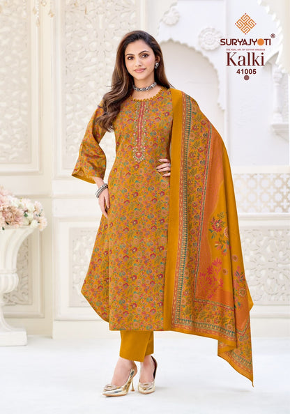 Kalki Vol 41 Suryajyoti Jaam Satin Pant Style Suits Manufacturer