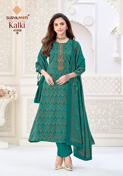 Kalki Vol 41 Suryajyoti Jaam Satin Pant Style Suits Manufacturer