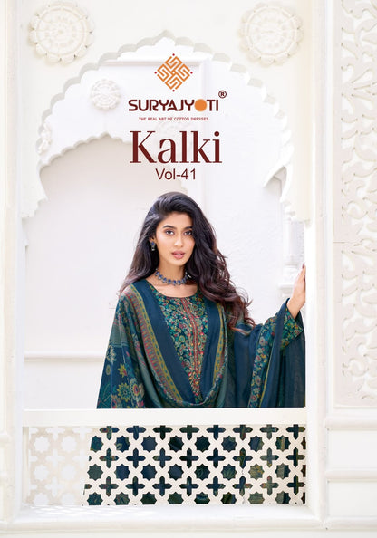 Kalki Vol 41 Suryajyoti Jaam Satin Pant Style Suits Manufacturer
