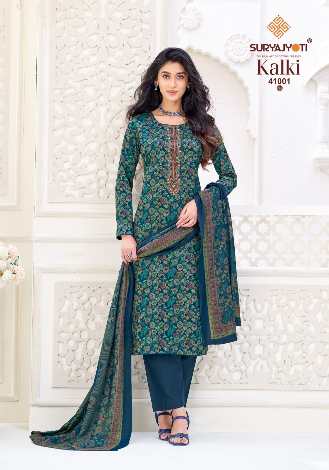 Kalki Vol 41 Suryajyoti Jaam Satin Pant Style Suits Manufacturer