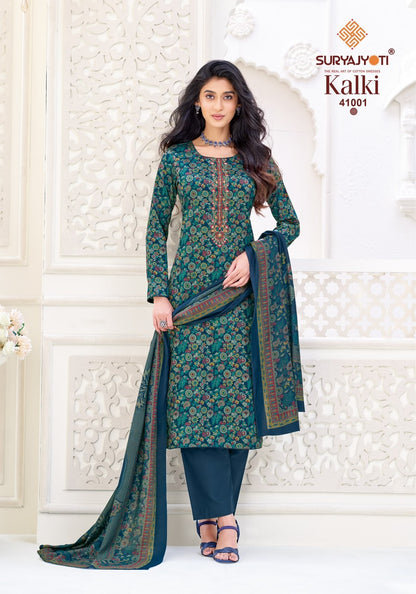 Kalki Vol 41 Suryajyoti Jaam Satin Pant Style Suits Manufacturer