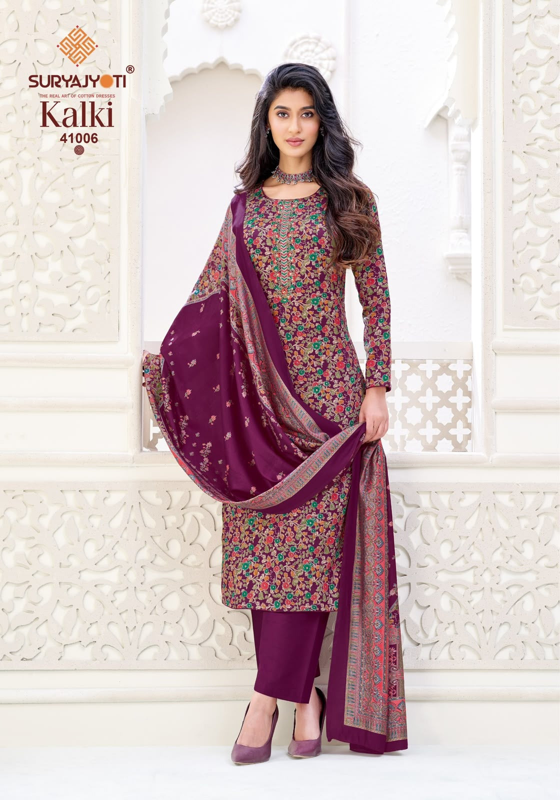 Kalki Vol 41 Suryajyoti Jaam Satin Pant Style Suits Manufacturer