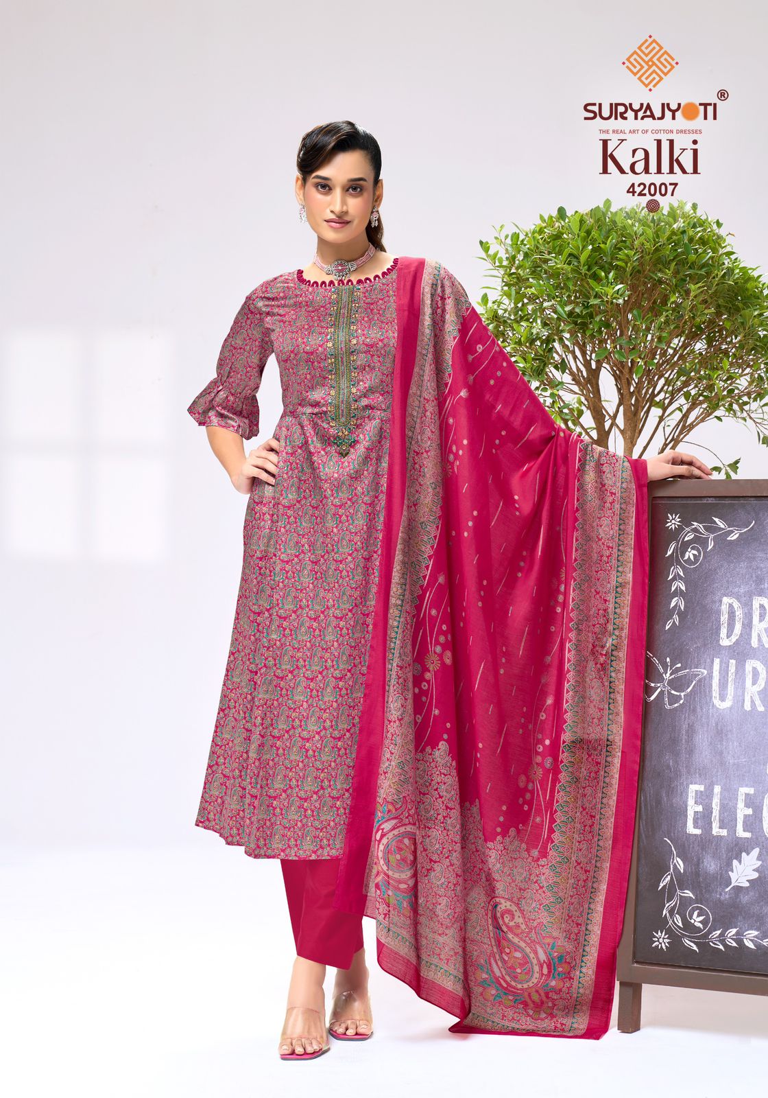 Kalki Vol 42 Suryajyoti Jaam Satin Pant Style Suits Manufacturer Gujarat