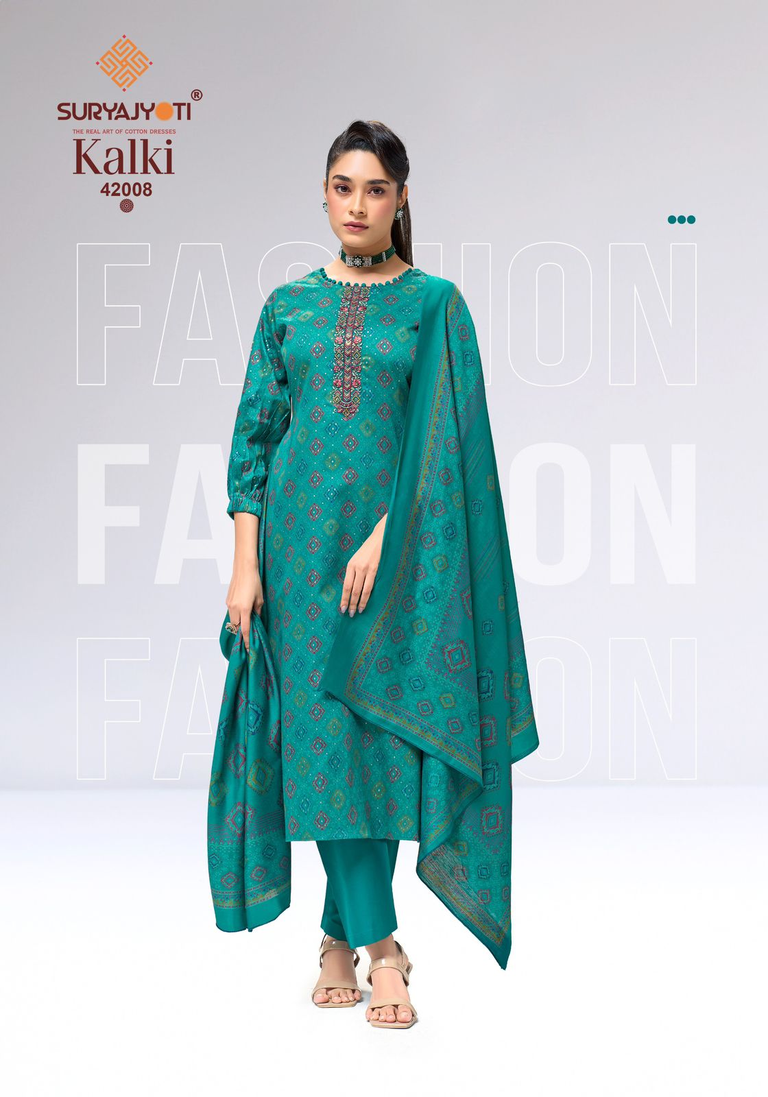 Kalki Vol 42 Suryajyoti Jaam Satin Pant Style Suits Manufacturer Gujarat