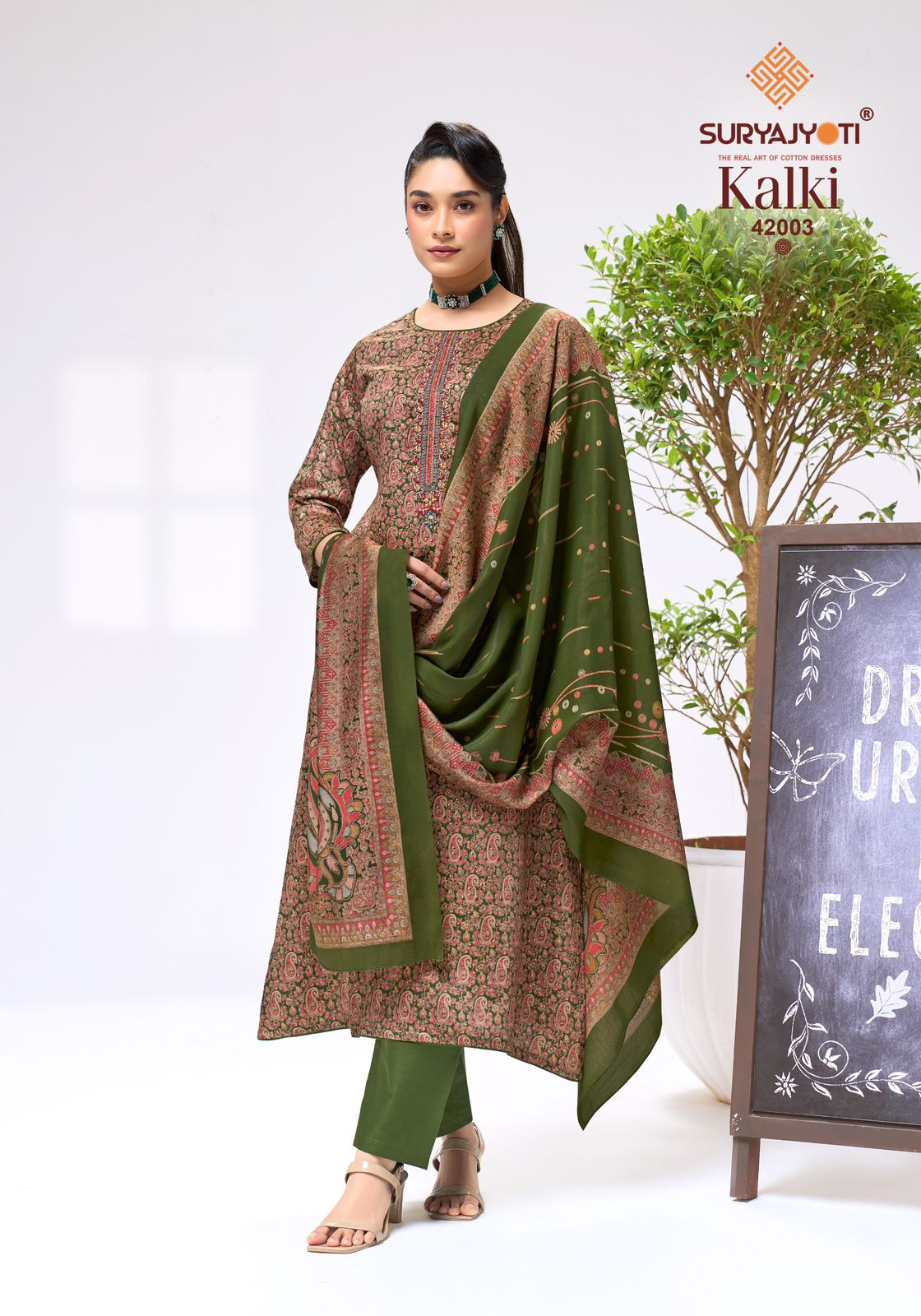 Kalki Vol 42 Suryajyoti Jaam Satin Pant Style Suits Manufacturer Gujarat