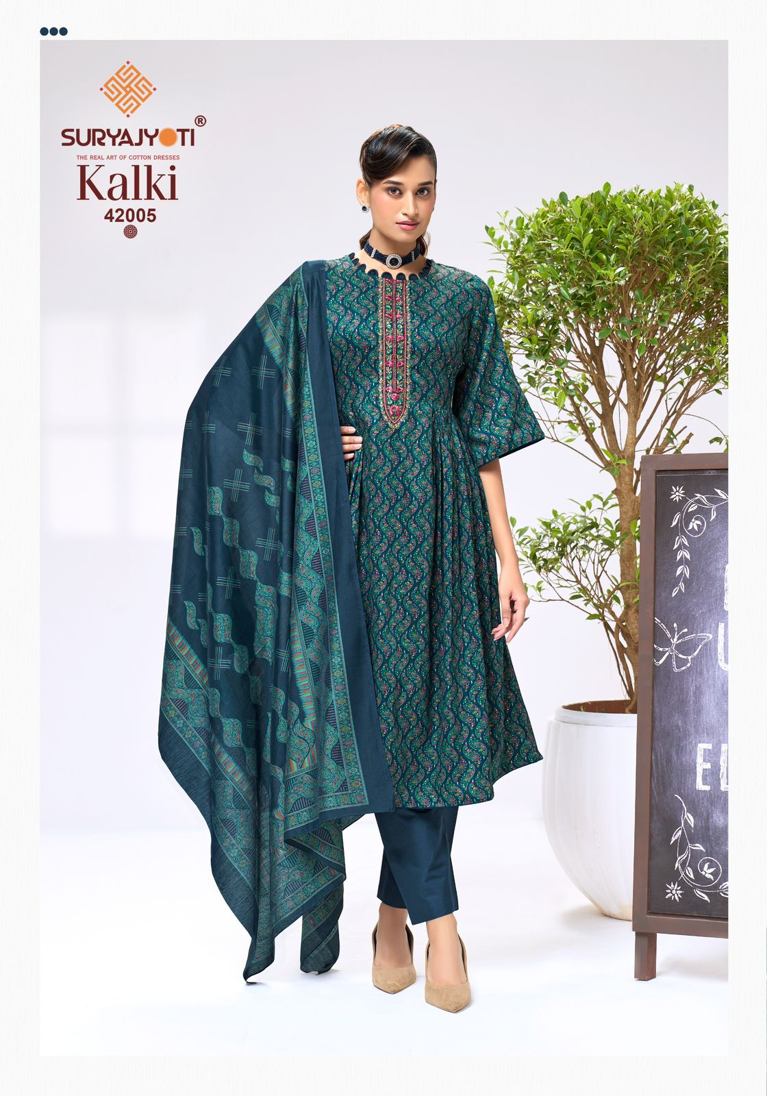 Kalki Vol 42 Suryajyoti Jaam Satin Pant Style Suits Manufacturer Gujarat