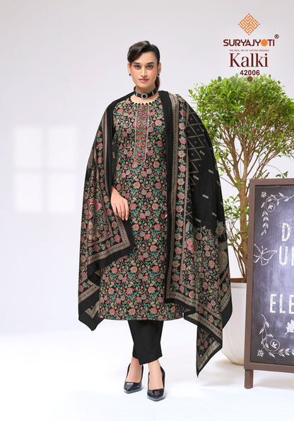 Kalki Vol 42 Suryajyoti Jaam Satin Pant Style Suits Manufacturer Gujarat