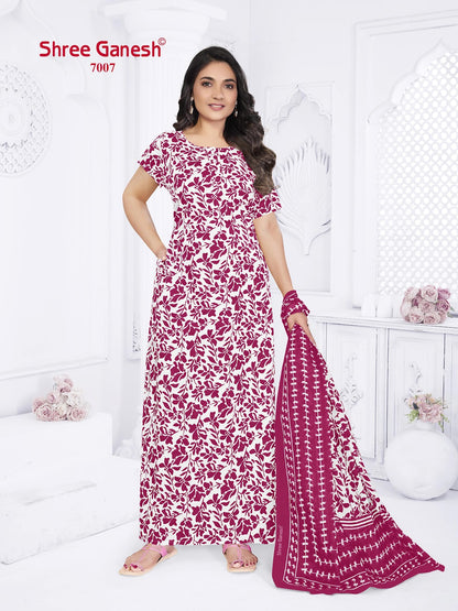 Kalki Vol 7 Shree Ganesh Cotton Night Gowns Supplier Ahmedabad
