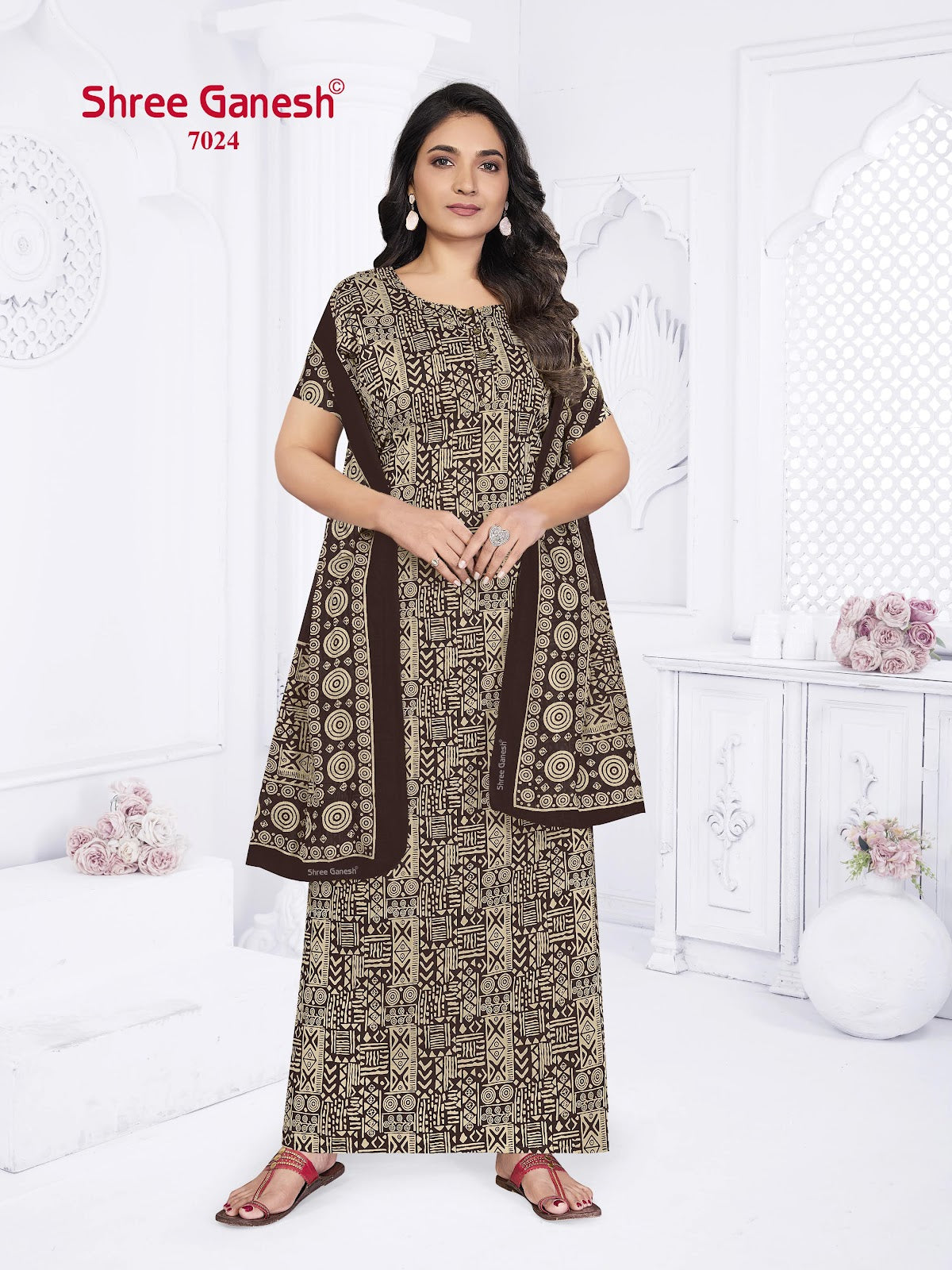 Kalki Vol 7 Shree Ganesh Cotton Night Gowns Supplier Ahmedabad