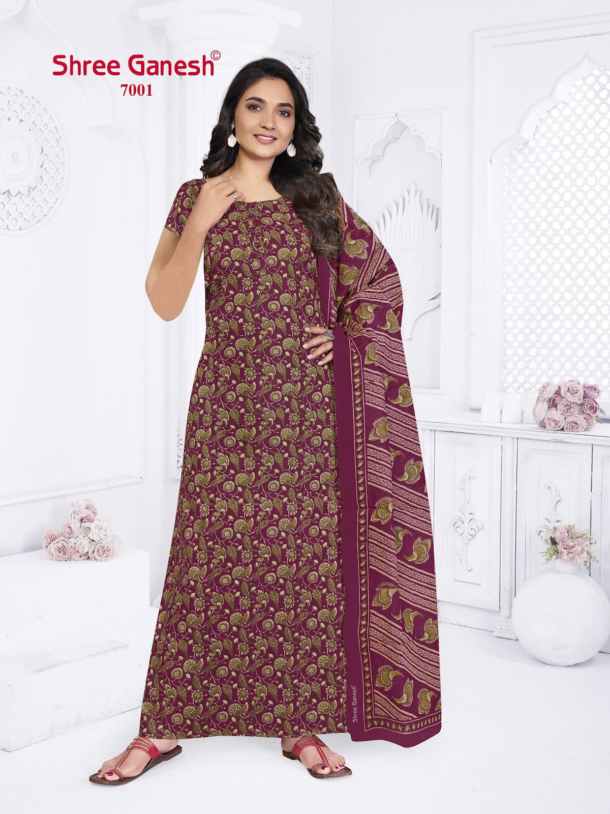 Kalki Vol 7 Shree Ganesh Cotton Night Gowns Supplier Ahmedabad