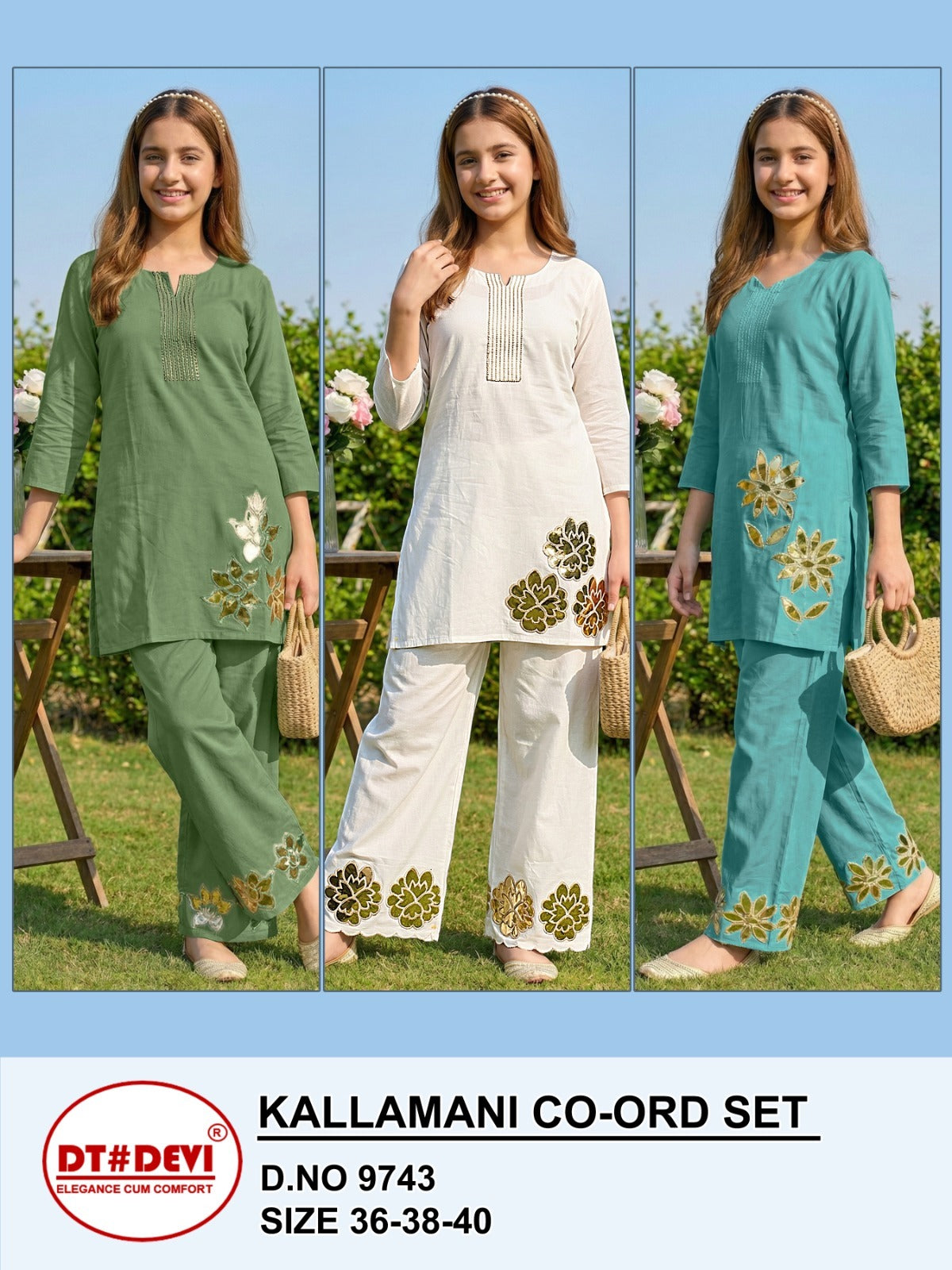 Kallamani Dn 9743 Dt Devi Roman Silk Girls Co Ord Set Manufacturer Ahmedabad