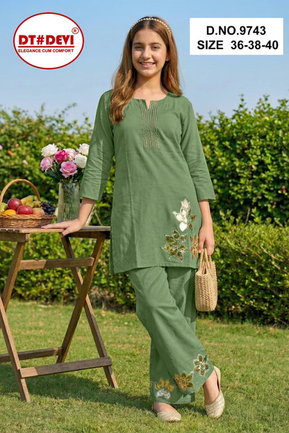 Kallamani Dn 9743 Dt Devi Roman Silk Girls Co Ord Set Manufacturer Ahmedabad