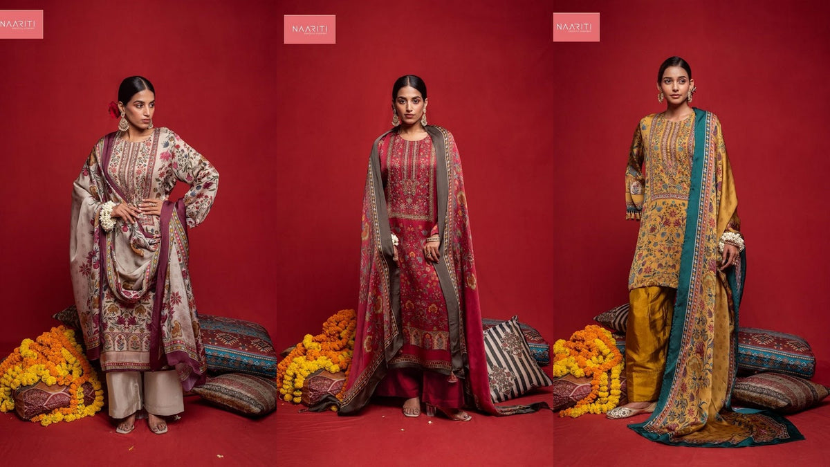 Kalori Naariti Silk Pant Style Suits Supplier Ahmedabad