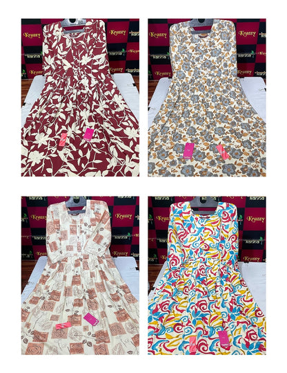 Kalpana 020925 Kanha Reyon Feeding Kurtis Manufacturer India