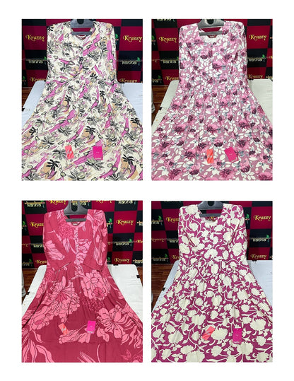 Kalpana 020925 Kanha Reyon Feeding Kurtis Manufacturer India