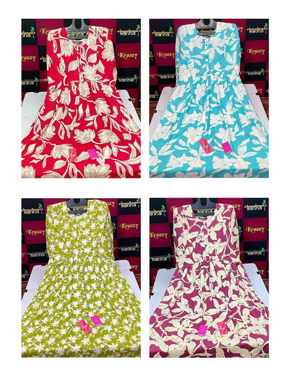 Kalpana 190525 Kanha Reyon Feeding Kurtis Wholesaler