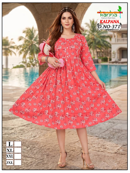 Kalpana Liva Kanha Reyon Feeding Kurtis Wholesaler Ahmedabad