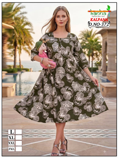 Kalpana Liva Kanha Reyon Feeding Kurtis Wholesaler Ahmedabad