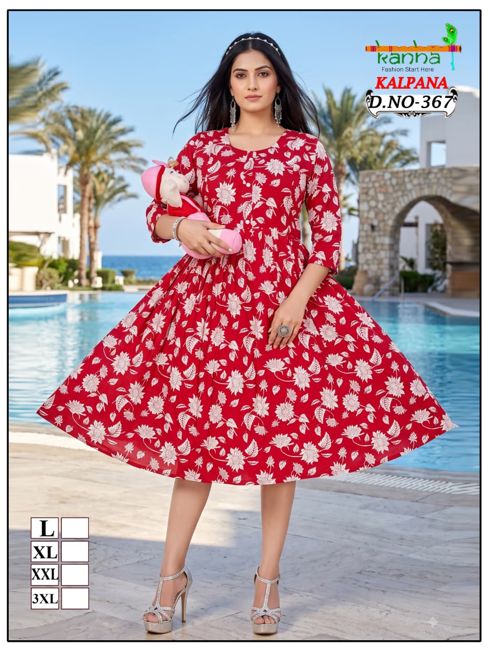 Kalpana Liva Kanha Reyon Feeding Kurtis Wholesaler Ahmedabad