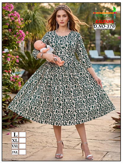 Kalpana Liva Kanha Reyon Feeding Kurtis Wholesaler Ahmedabad