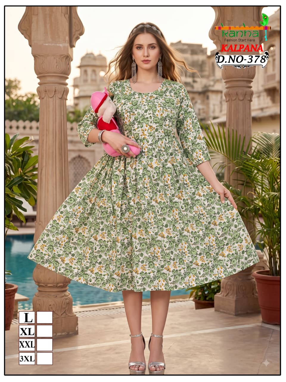 Kalpana Liva Kanha Reyon Feeding Kurtis Wholesaler Ahmedabad