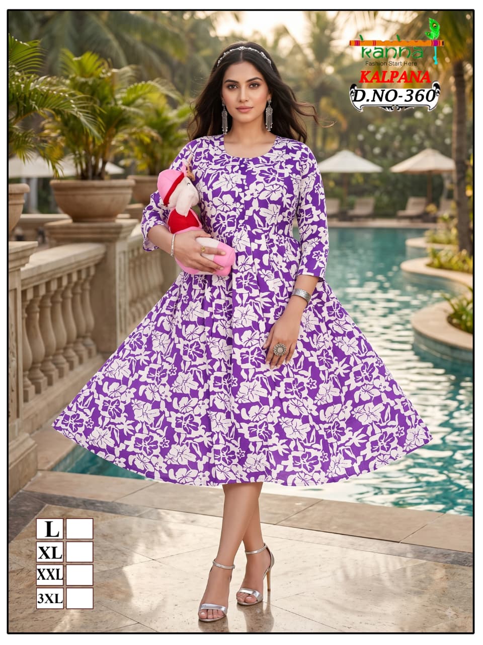 Kalpana Liva Kanha Reyon Feeding Kurtis Wholesaler Ahmedabad