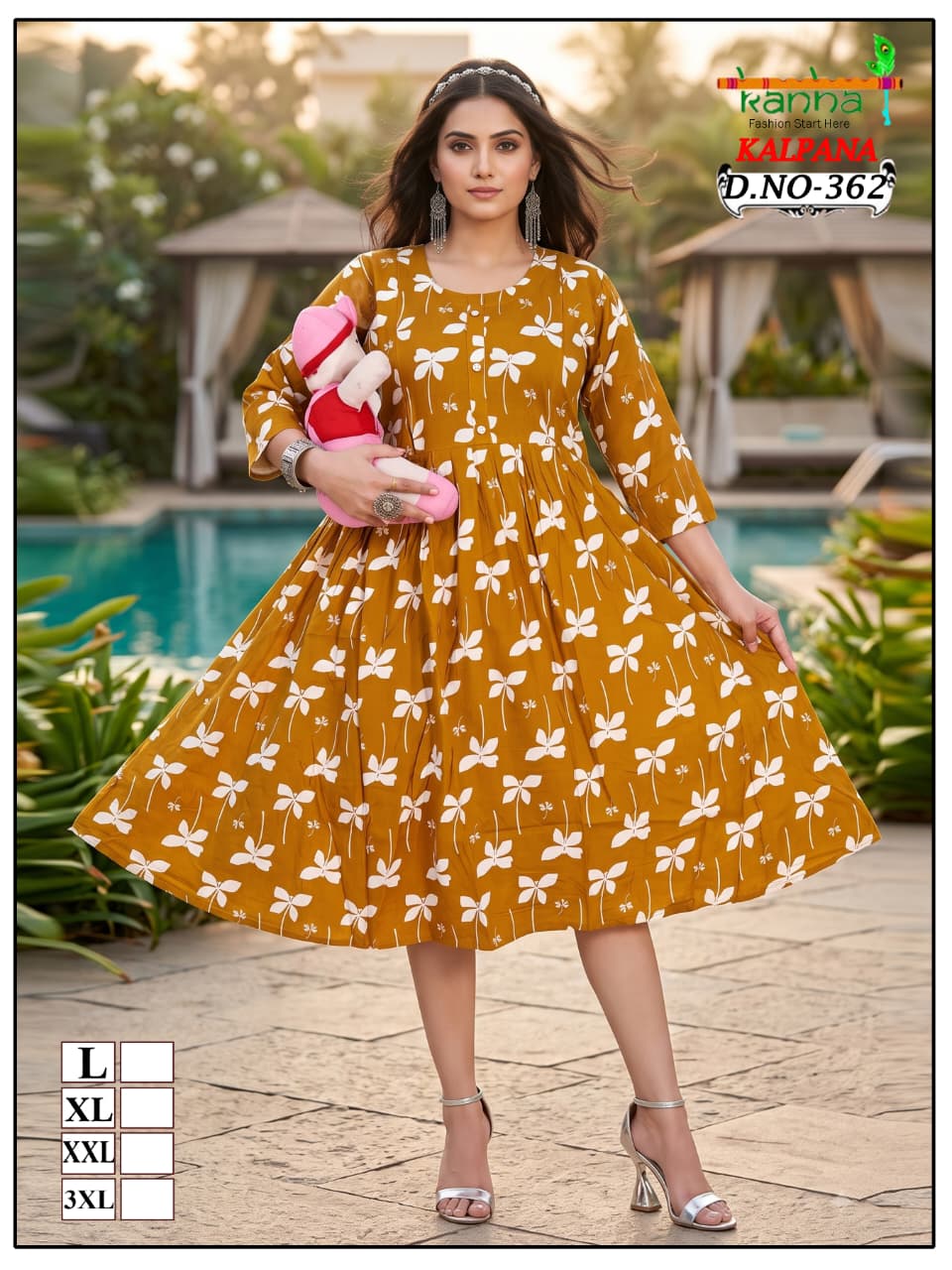 Kalpana Liva Kanha Reyon Feeding Kurtis Wholesaler Ahmedabad