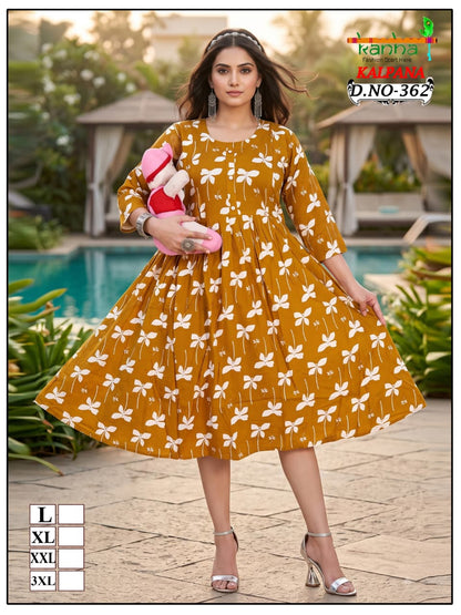 Kalpana Liva Kanha Reyon Feeding Kurtis Wholesaler Ahmedabad