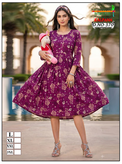 Kalpana Liva Kanha Reyon Feeding Kurtis Wholesaler Ahmedabad