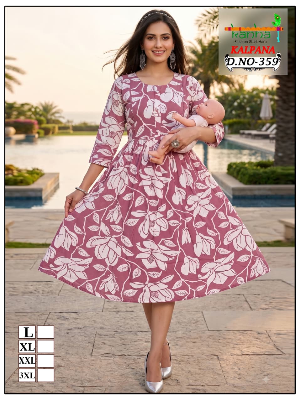 Kalpana Liva Kanha Reyon Feeding Kurtis Wholesaler Ahmedabad