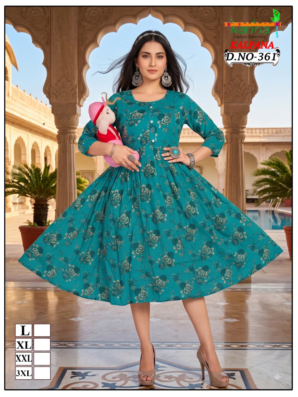 Kalpana Liva Kanha Reyon Feeding Kurtis Wholesaler Ahmedabad