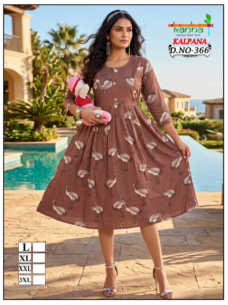 Kalpana Liva Kanha Reyon Feeding Kurtis Wholesaler Ahmedabad