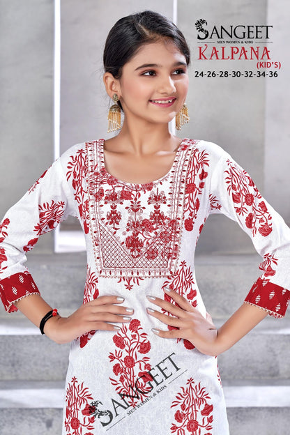 Kalpana Sangeet Heavy Rayon Girls Kurti Wholesale Price