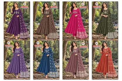 Kalpana Vol 5 Kc Roman Silk Readymade Anarkali Suits Supplier Gujarat