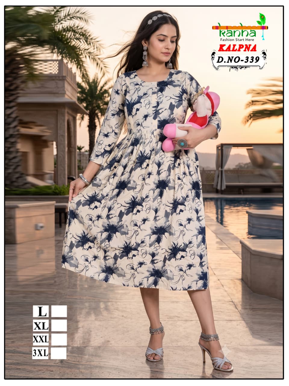 Kalpna Kanha Reyon Feeding Kurtis Supplier