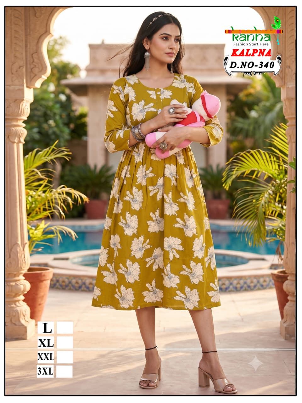 Kalpna Kanha Reyon Feeding Kurtis Supplier