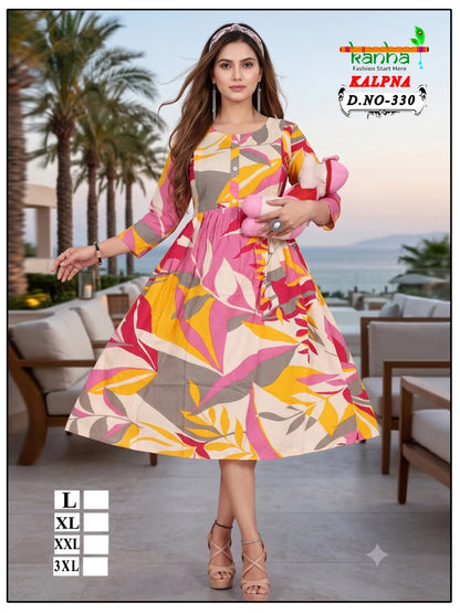 Kalpna Kanha Reyon Feeding Kurtis Supplier
