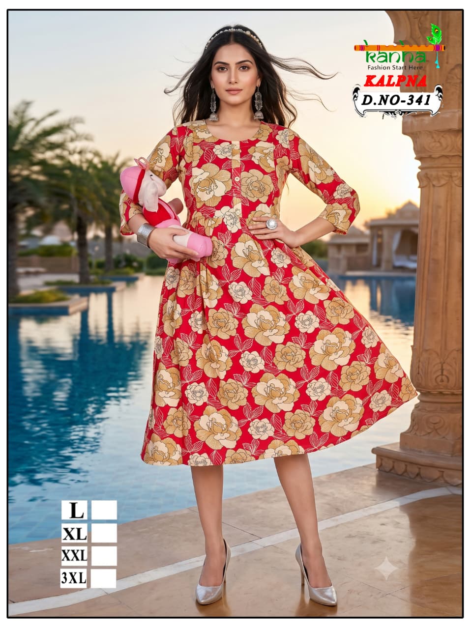 Kalpna Kanha Reyon Feeding Kurtis Supplier