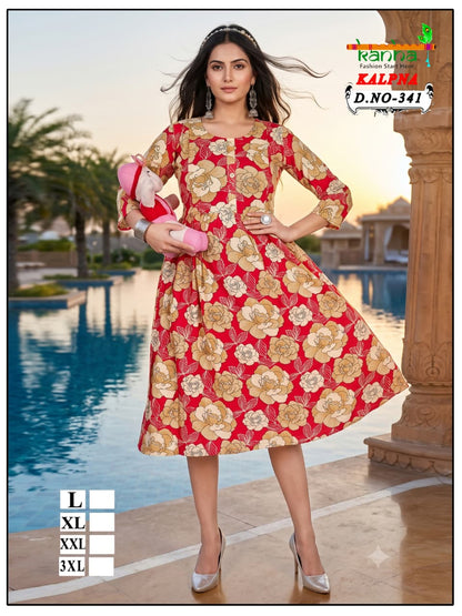 Kalpna Kanha Reyon Feeding Kurtis Supplier
