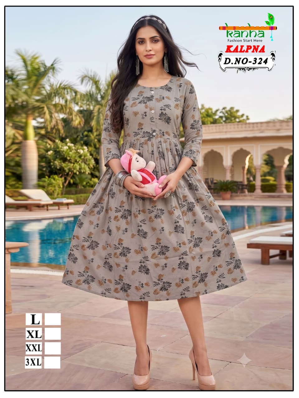 Kalpna Kanha Reyon Feeding Kurtis Supplier