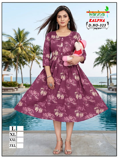 Kalpna Kanha Reyon Feeding Kurtis Supplier
