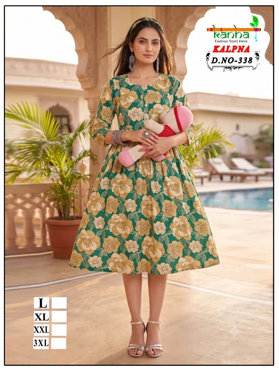 Kalpna Kanha Reyon Feeding Kurtis Supplier