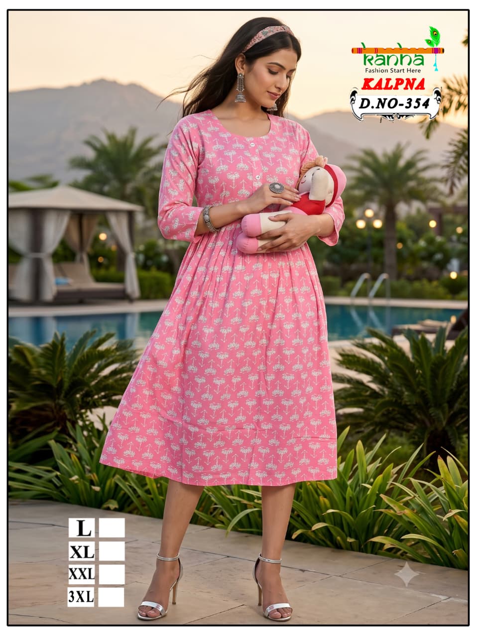 Kalpna Kanha Reyon Feeding Kurtis Supplier