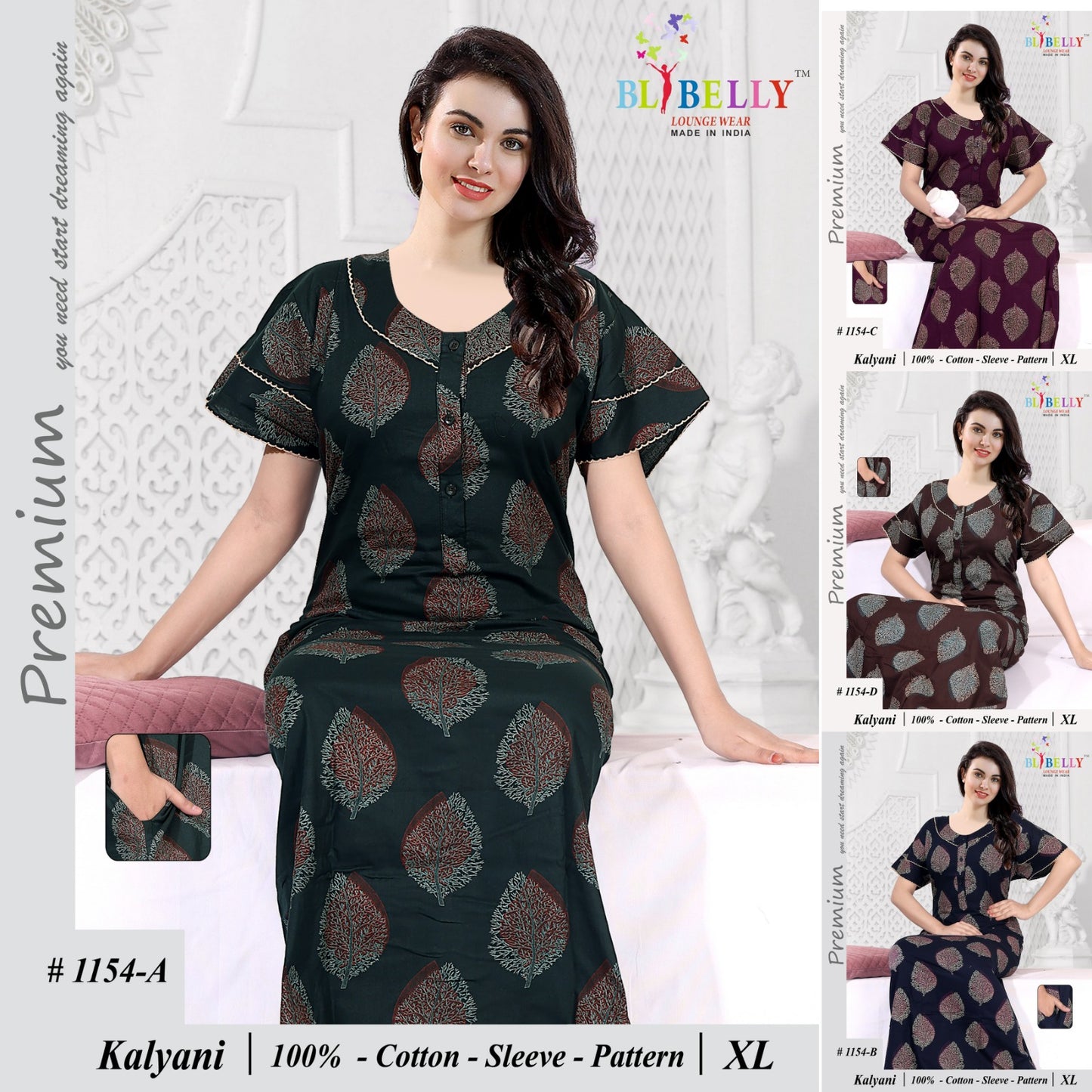 Kalyani Belly Cotton Night Gowns Manufacturer