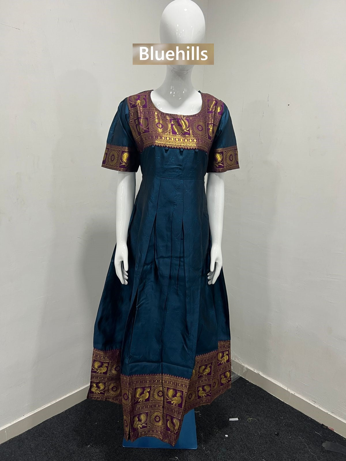 Kalyani Bluehills Silk One Piece Gown Wholesaler
