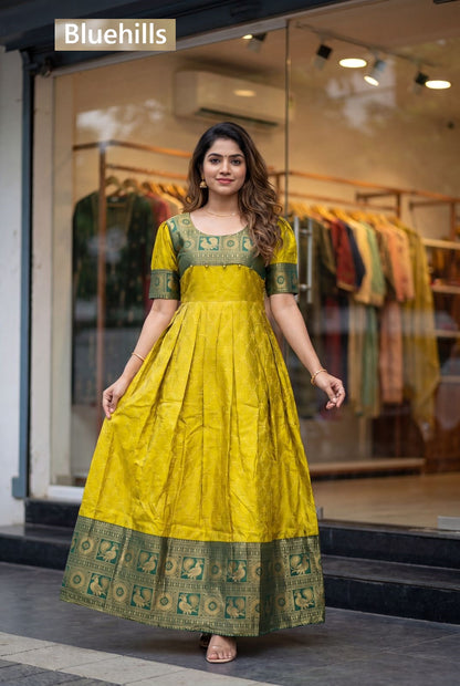 Kalyani Bluehills Silk One Piece Gown Wholesaler