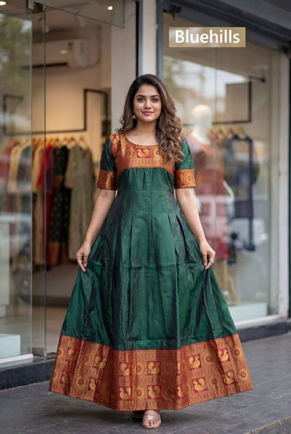 Kalyani Bluehills Silk One Piece Gown Wholesaler