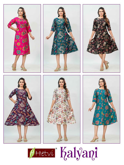 Kalyani Hetvi Knee Length Kurtis Supplier Gujarat