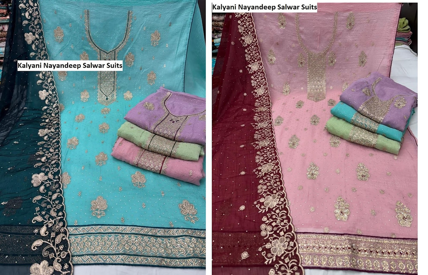 Kalyani Nayandeep Crunchy Silk Salwar Suits Exporter Gujarat