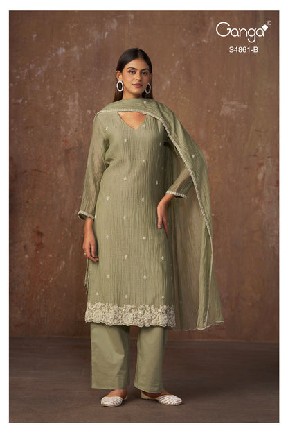 Kalyani S4861 Ganga Banarasi Pant Style Suits Supplier India